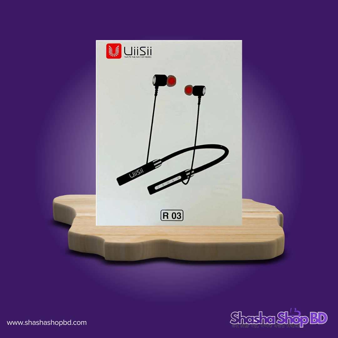 :  🎧 UiiSii R03 Hanging Neckband Headphones (Superior Bass, Ergonomic Design & Long Battery Life – আপনার মিউজিক ও কলিং অভিজ্ঞতায় আনুন নতুন মাত্রা!)