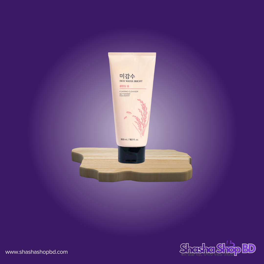 The Face Shop Rice Water Bright Foaming Cleanser -300ml | পান দ্বিগুণ উজ্জ্বলতা ও গ্লাস স্কিন গ্লো!