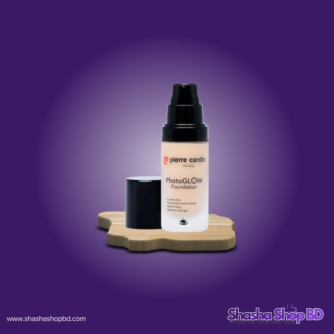 Pierre Cardin Paris PhotoGLOW Foundation - 30ml (Shade: 702) (Glowing Perfection & Flawless Base – আপনার ত্বক হোক ছবির মতো উজ্জ্বল ও নিখুঁত!)