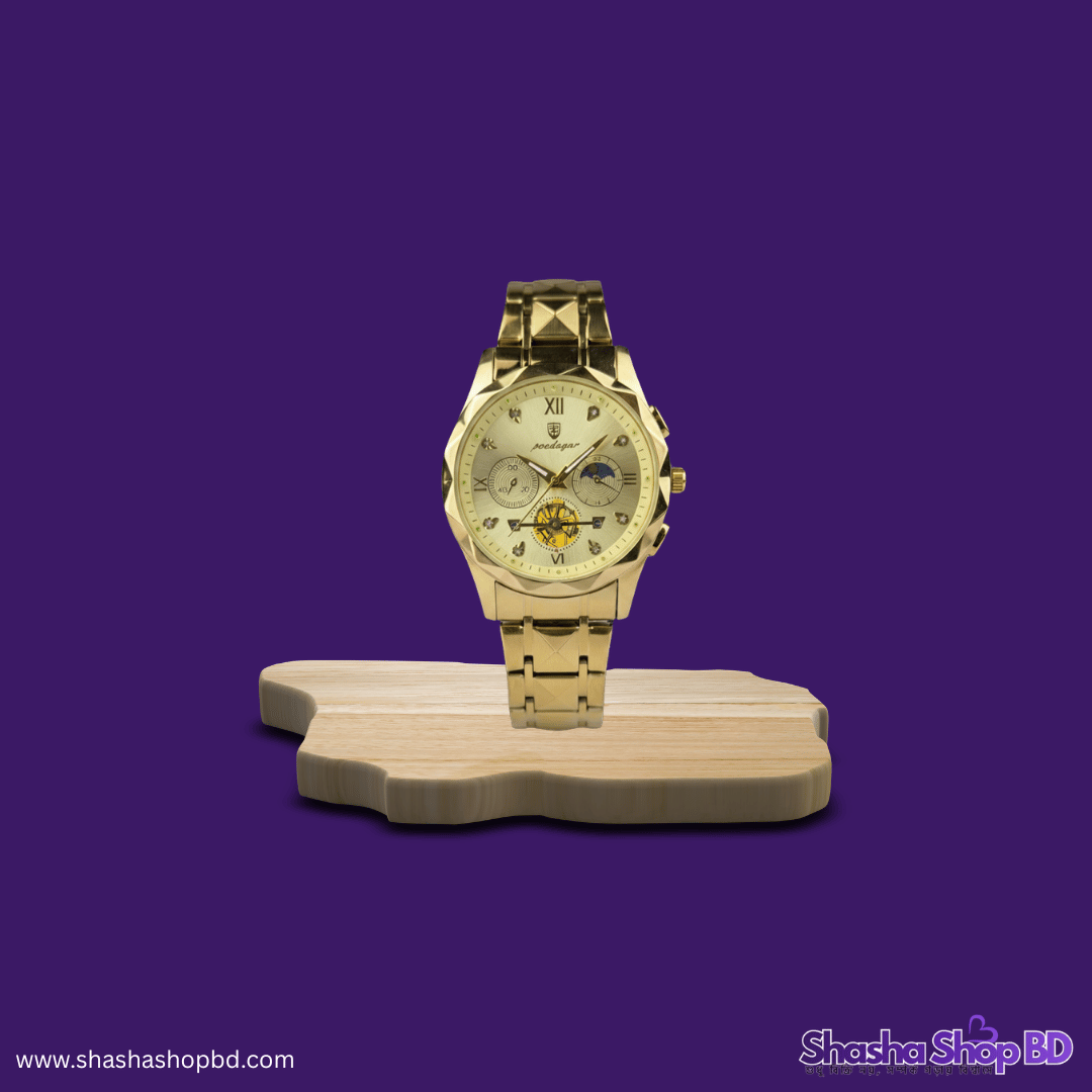 ⌚ POEDAGAR 996 Luxury Chronograph Men’s Watch (The Pinnacle of Executive Style – আভিজাত্য, শক্তি এবং নিখুঁত কারুকার্যের এক অপূর্ব সংমিশ্রণ!)