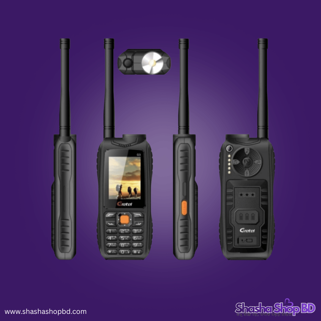 Gretel G3 Antenna Power Bank Phone - শক্তিশালী নেটওয়ার্ক এবং ৯৮০০mAh মেগা ব্যাটারি