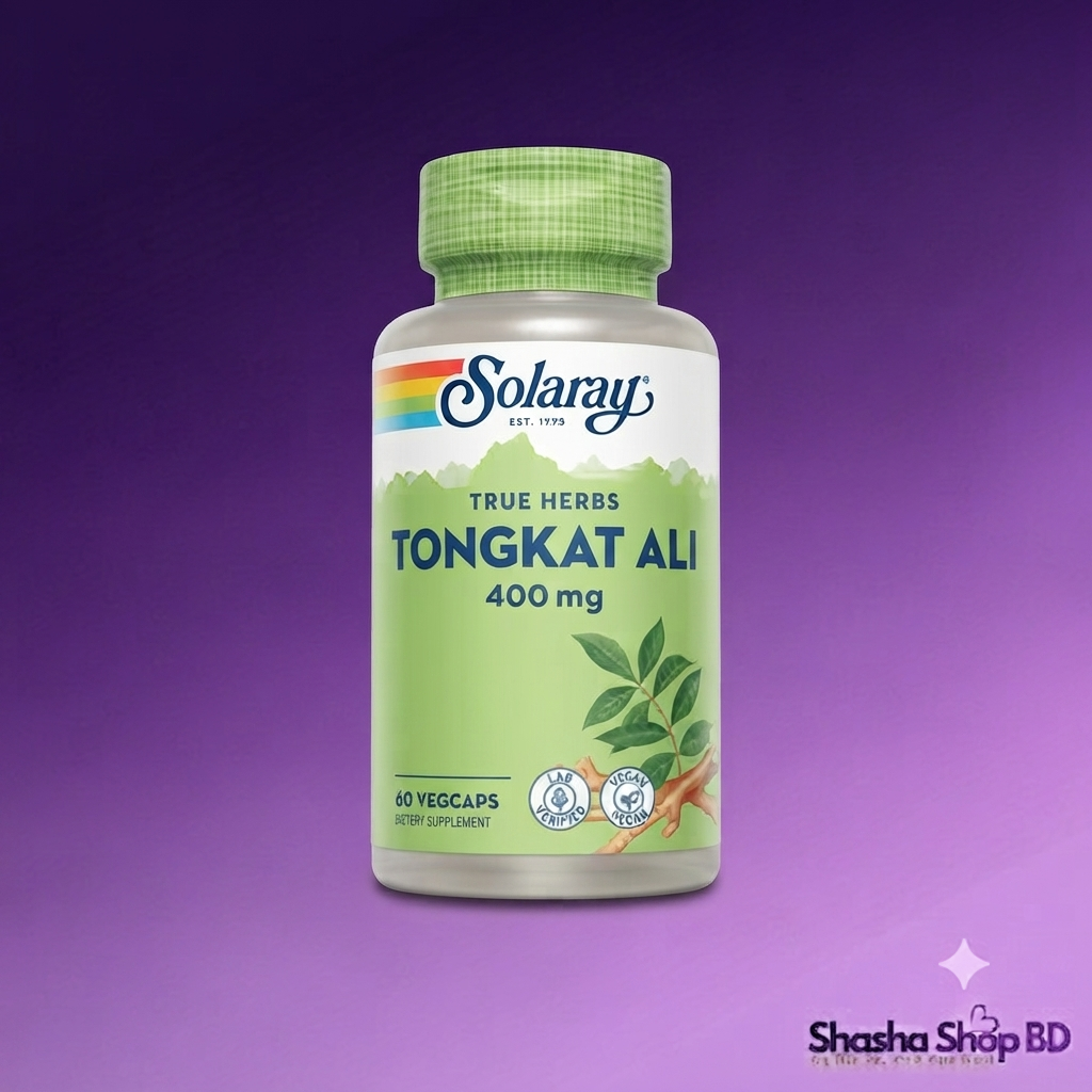 Solaray True Herbs Tongkat Ali 400mg - 60 VegCaps | Lab Verified & Vegan Original USA Imported