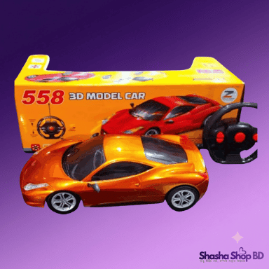 558 Rechargeable 3D Model Car – Remote Control Racing Toy for Kids