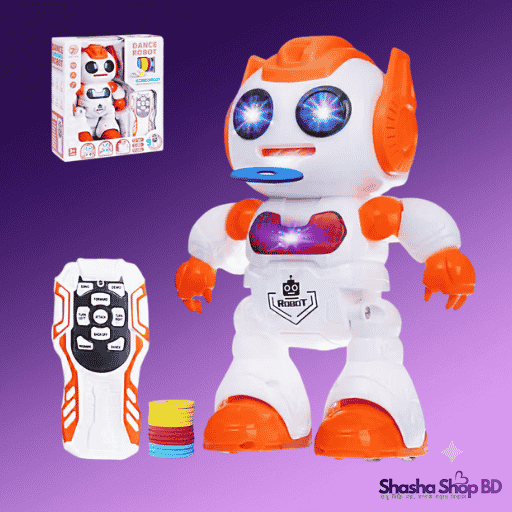 Remote Control Dancing Robot Toy with Lights, Music & 360° Rotation for Kids