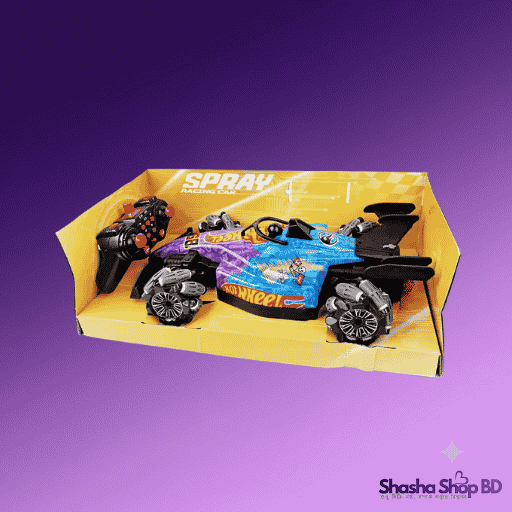 Hot Wheel Remote Control Spray Racing Car Rechargeable | RC Drift Car Bangladesh | Shasha Shop BD