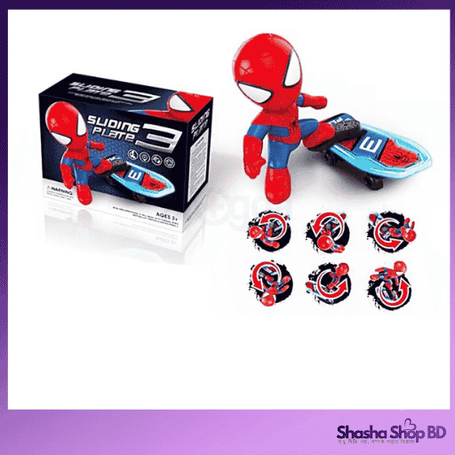 Sliding Plate 3 – Spider Hero Skateboard Toy for Kids | Shasha Shop BD