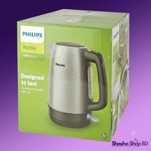Philips HD9350/90 Stainless Steel Electric Kettle Series 3000 – 2200W, 1.7L | Shasha Shop BD