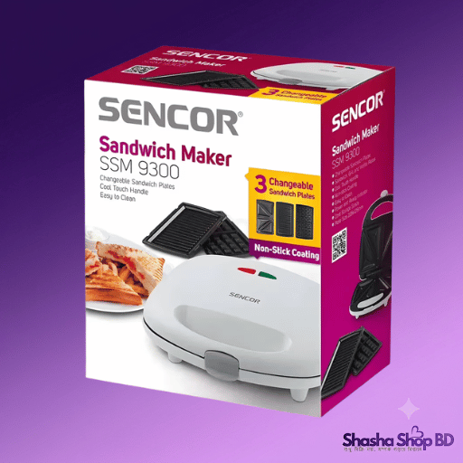 SENCOR 3-in-1 Sandwich Maker SSM 9300 - Sandwich, Grill & Waffle Plates - Shasha Shop BD