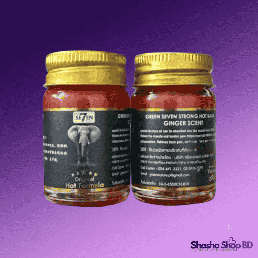 Green Seven Strong Hot Balm Ginger Scent 50g - Thailand | Shasha Shop BD
