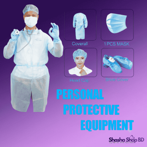 Omenta Disposable Surgical Kit - Gown, Mask, Shoe Cover & Head Cap | Shasha Shop BD