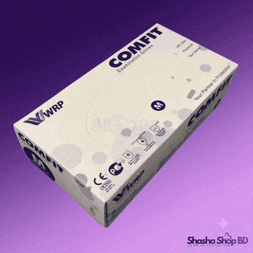 Comfit Examination Gloves Size-M - NR Latex Powdered | Shasha Shop BD