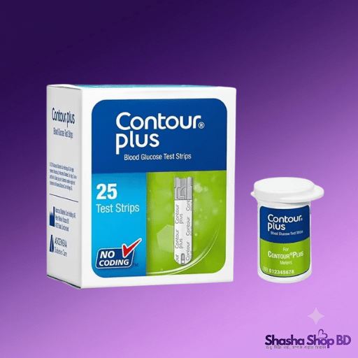 Contour Plus Blood Glucose Test Strips 25pcs - No Coding | Shasha Shop BD