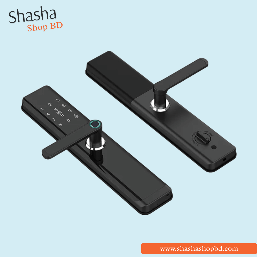 SmartLife K1 Smart Door Lock – Fingerprint, Anti-Peeping Password, IC Card Unlock | Shasha Shop BD