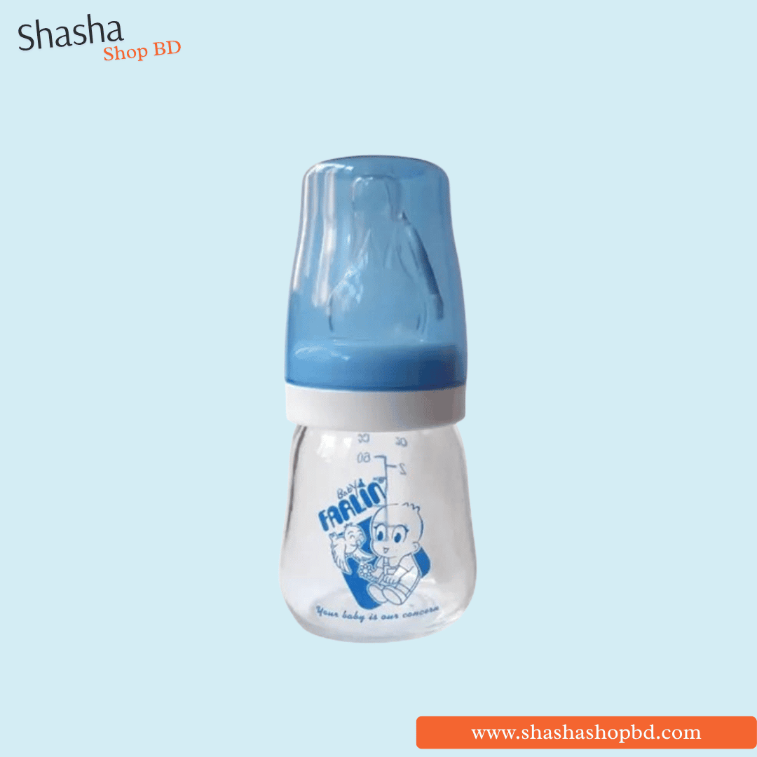 Farlin MomFit Glass Baby Feeding Bottle 60ml (0m+) | Shasha Shop BD