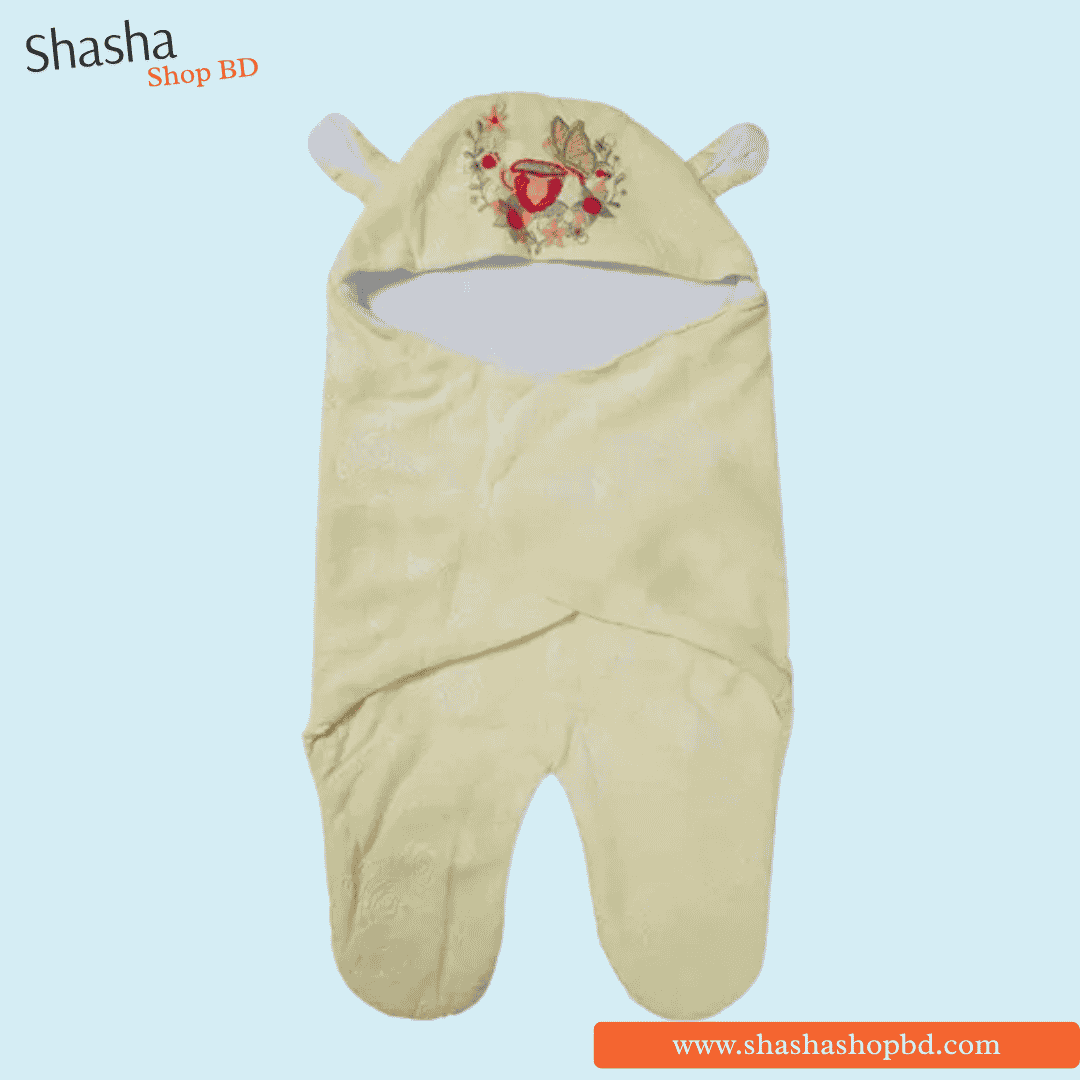 Baby Soft Rose Printed Romper - Light Lemon Colour | Shasha Shop BD