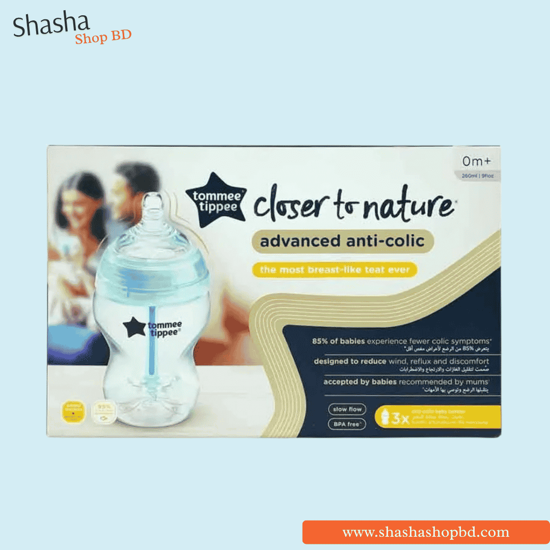 Tommee Tippee Advanced 0m+ Anti Colic Bottle - 260ml | Shasha Shop BD
