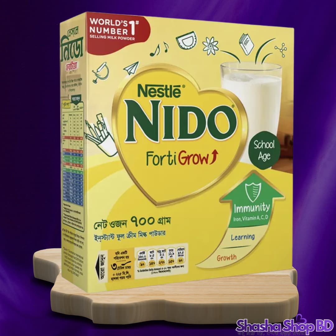 🥛 Nestle Nido Fortigrow Full Cream Milk Powder – 700g | Shasha Shop BD