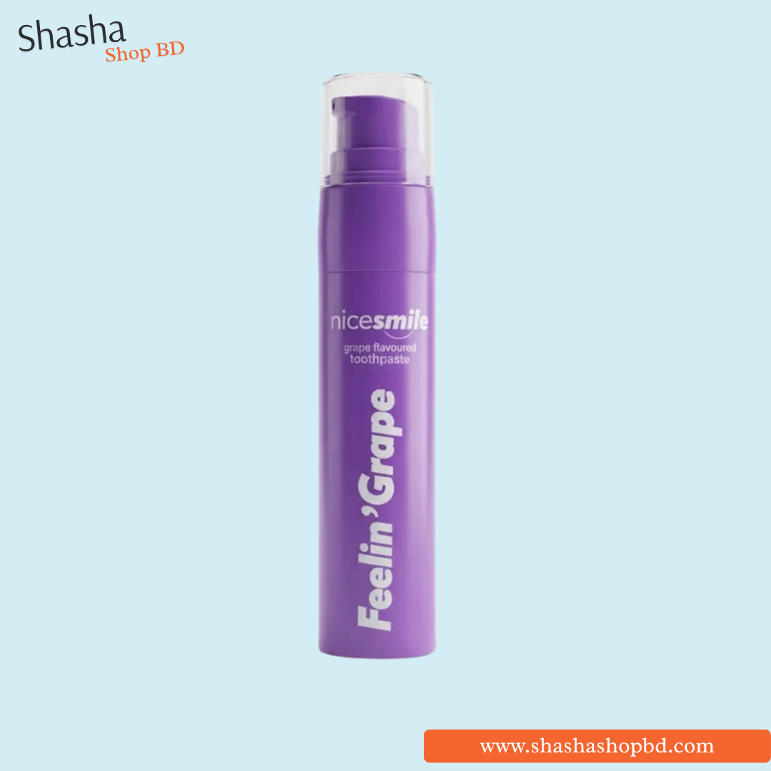 Nice Smile Feelin' Grape Toothpaste 60ml | নাইস স্মাইল টুথপেস্ট | Shasha Shop BD