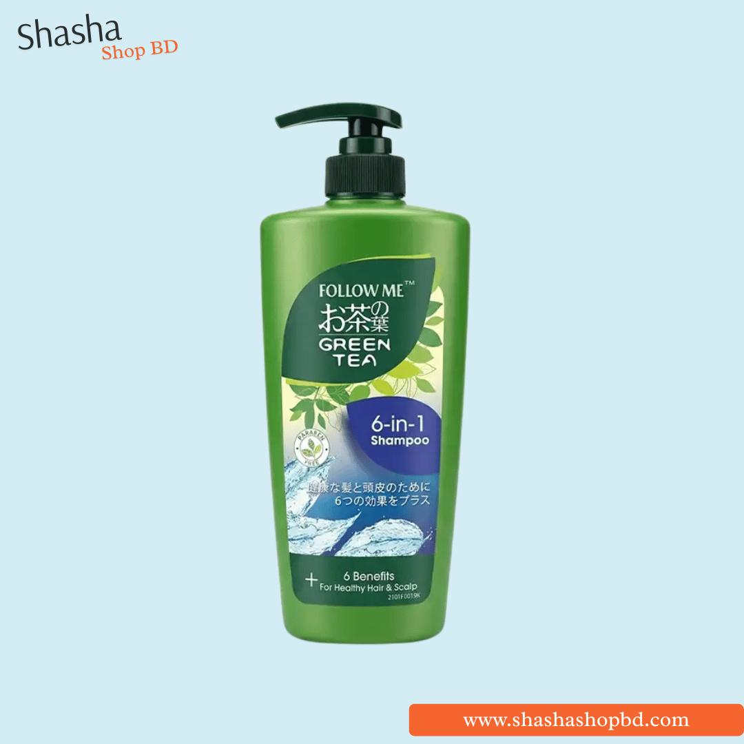 Follow Me Green Tea 6-in-1 Shampoo 650ml | Shasha Shop BD