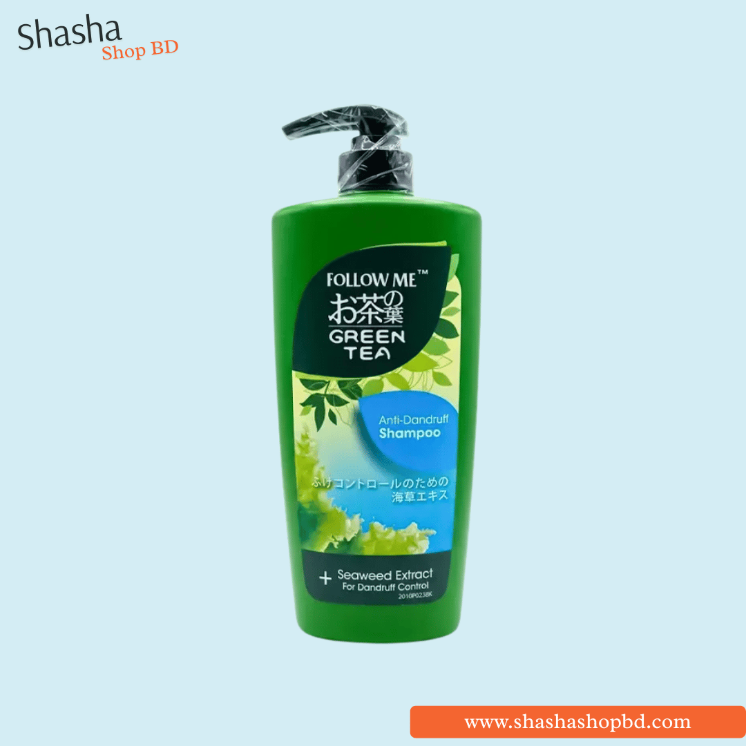 Follow Me Green Tea Anti-Dandruff Shampoo 650ml | Shasha Shop BD