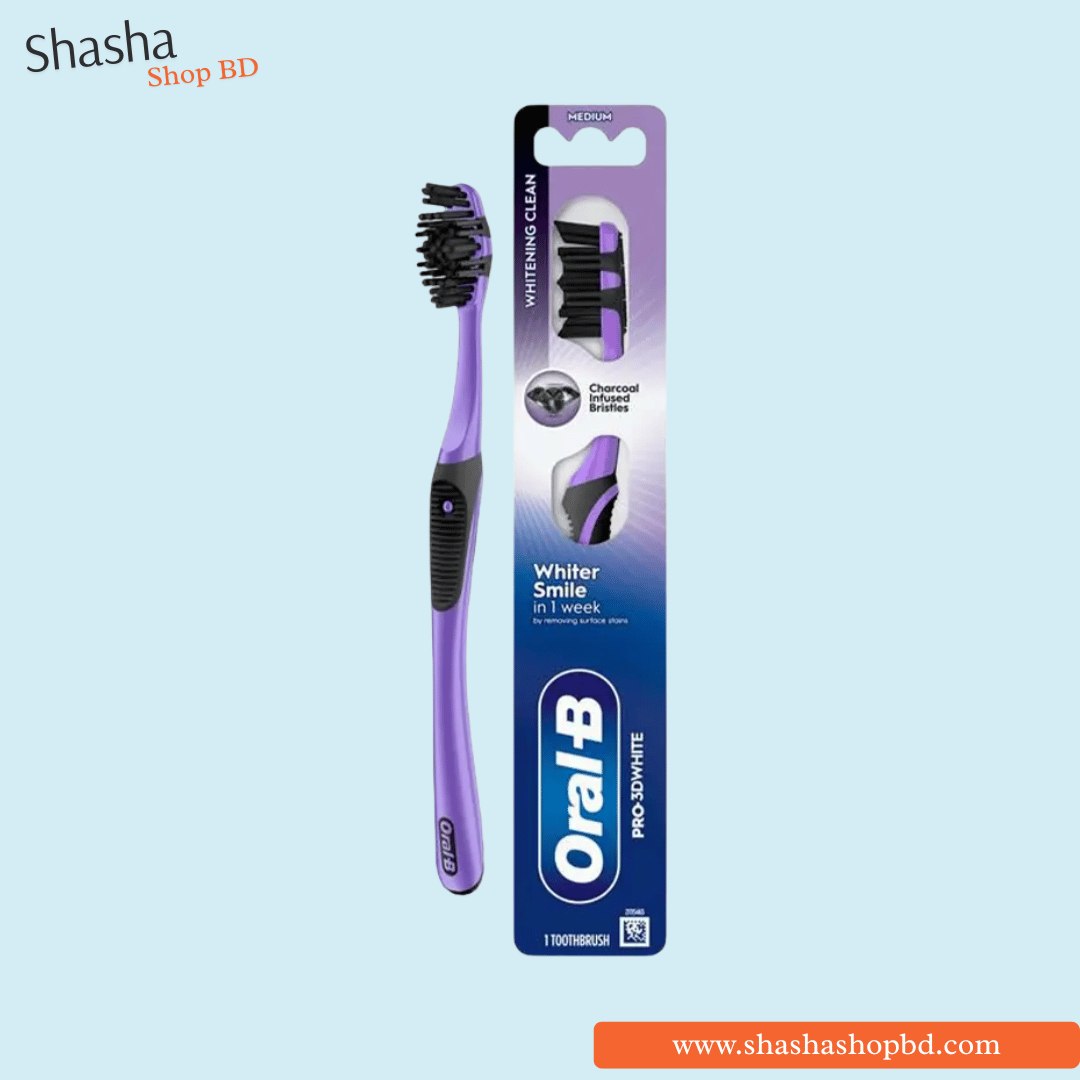 Oral-B Pro-3D White Charcoal Toothbrush | Shasha Shop BD