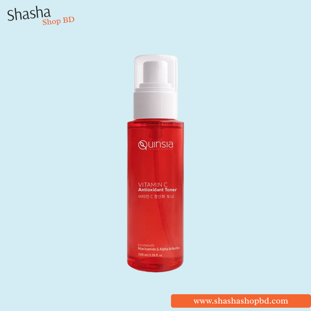 Quinsia Vitamin C Antioxidant Brightening Toner with Niacinamide & Alpha Arbutin - 100ml | Shasha Shop BD