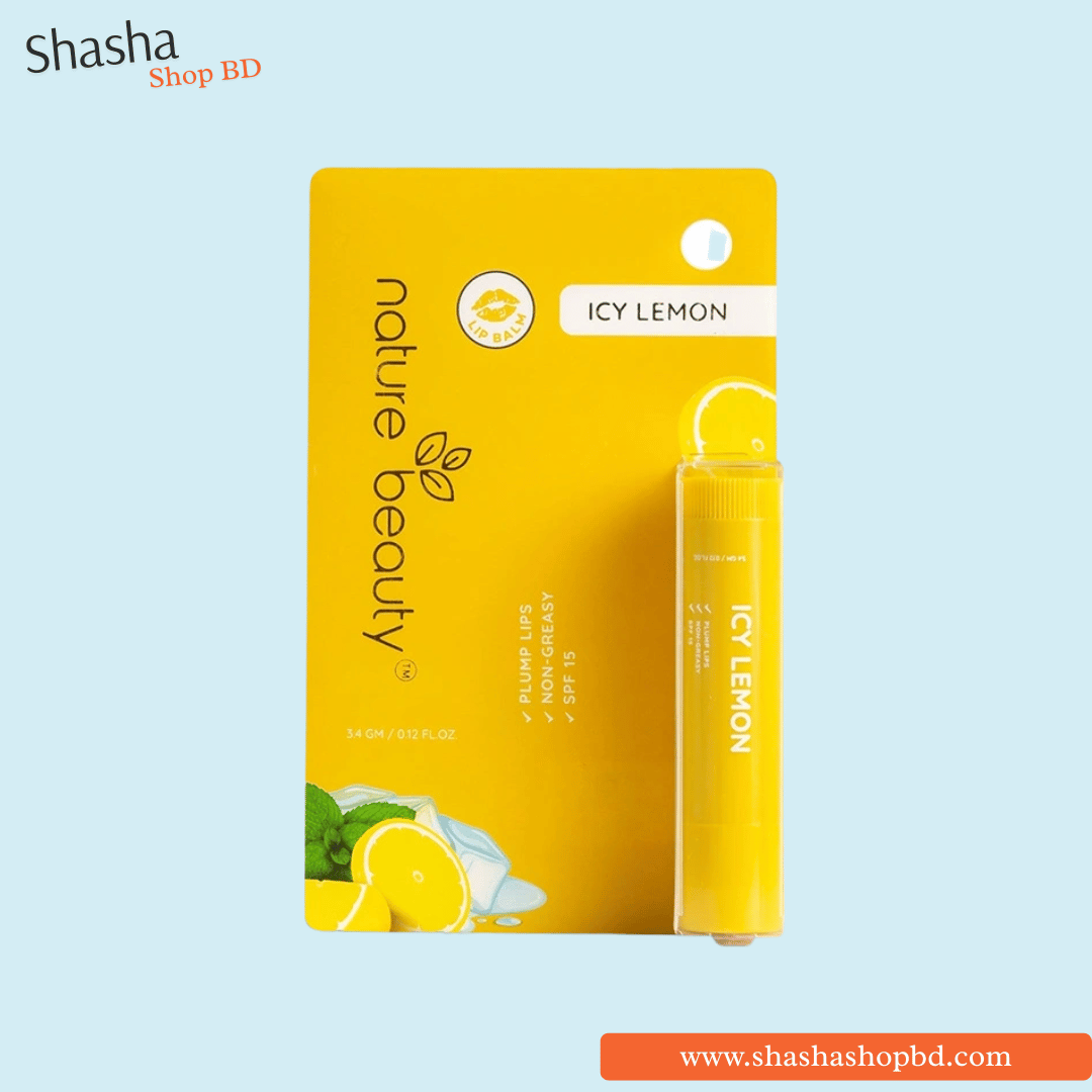 Nature Beauty Icy Lemon Lip Balm SPF 15 3.4g | নেচার বিউটি লিপ বাম | Shasha Shop BD