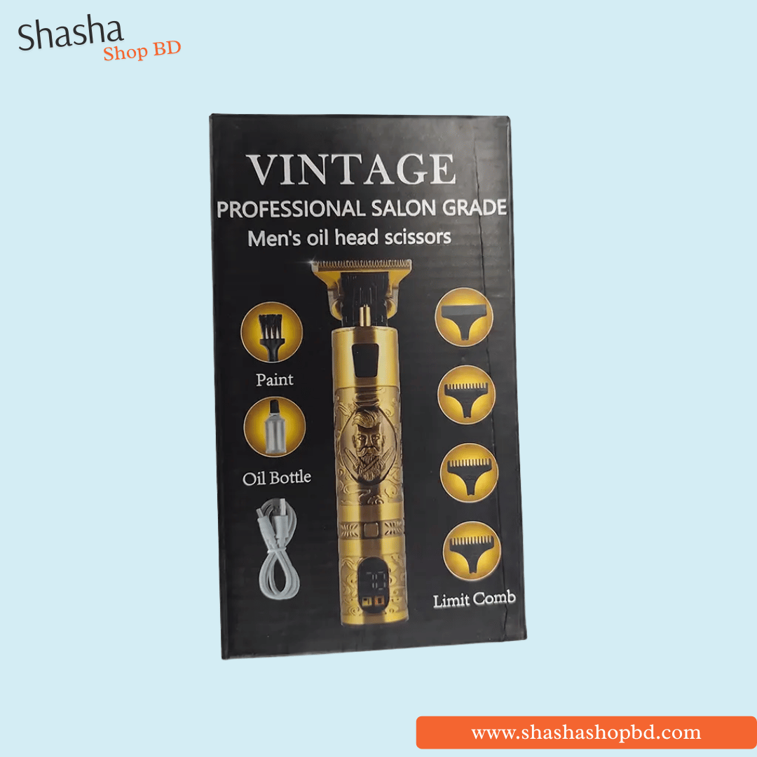 Vintage T-9LCD Professional Salon Grade Oil Head Trimmer | ভিনটেজ প্রফেশনাল হেয়ার ট্রিমার | Shasha Shop BD