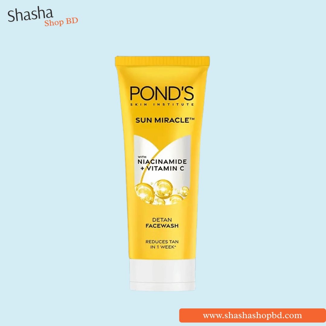 Pond's Face Wash Sun Miracle 100g | Niacinamide & Vitamin C | Shasha Shop BD