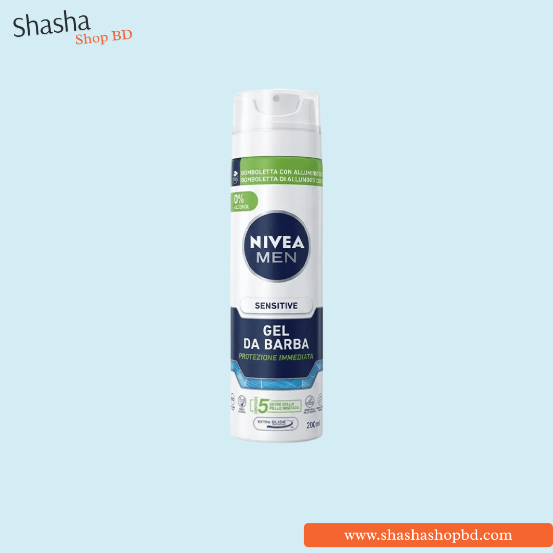 Nivea Men Sensitive Shaving Gel 200ml | Shasha Shop BD