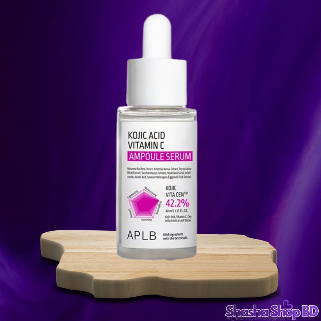 🍊 APLB Kojic Acid Vitamin C Ampoule Serum – 40ml (Ultimate Brightening & Dark Spot Solution – জেদী দাগ দূর করে ত্বককে করুন উজ্জ্বল ও প্রাণবন্ত!)