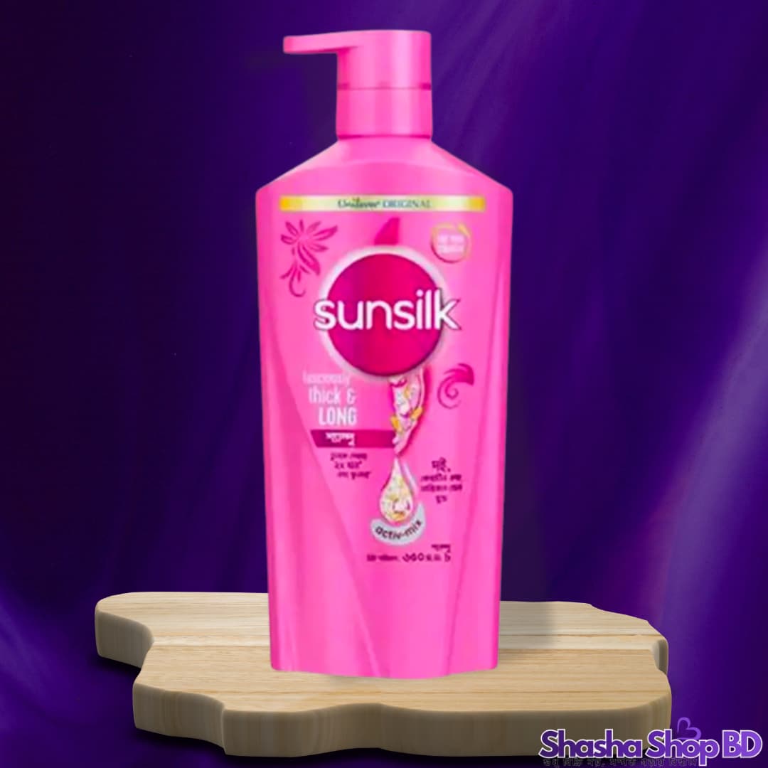Sunsilk Lusciously Thick & Long Shampoo – 650ml (Get 2X Thicker Hair – আপনার চুলকে করুন আরও ঘন, লম্বা এবং প্রাণবন্ত!)