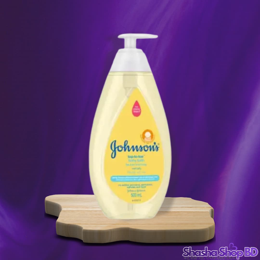 Johnson's Top-to-Toe Hair & Body Baby Bath – 500ml (Gently Cleanses Sensitive Newborn Skin – মাথা থেকে পা পর্যন্ত সোনামণির নিরাপদ পরিচ্ছন্নতা!)