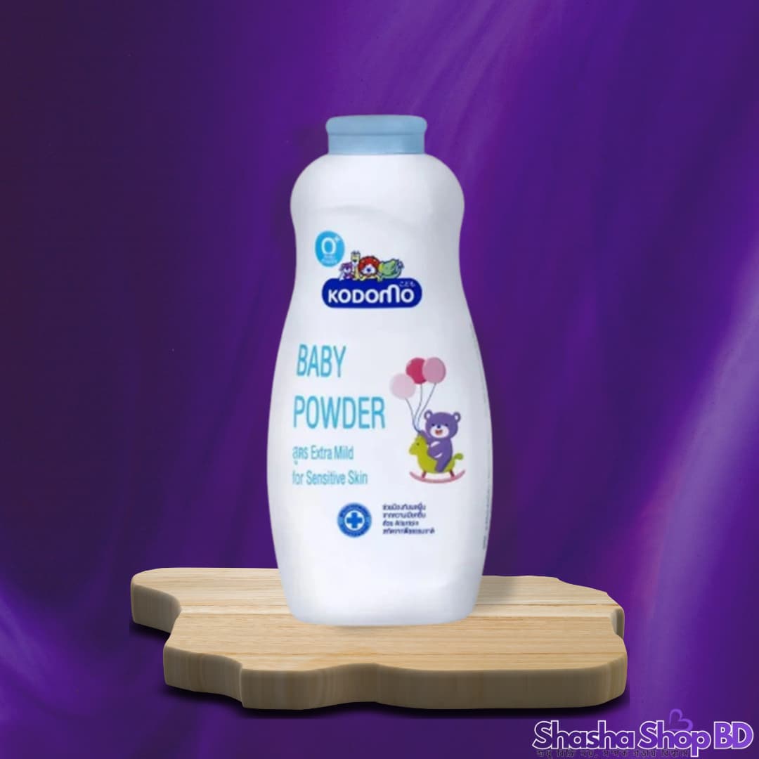 Kodomo Baby Powder Extra Mild – 350g (Extra Mild for Newborn Sensitive Skin – নবজাতকের অতি কোমল ত্বকের জন্য বিশুদ্ধ সুরক্ষা!)