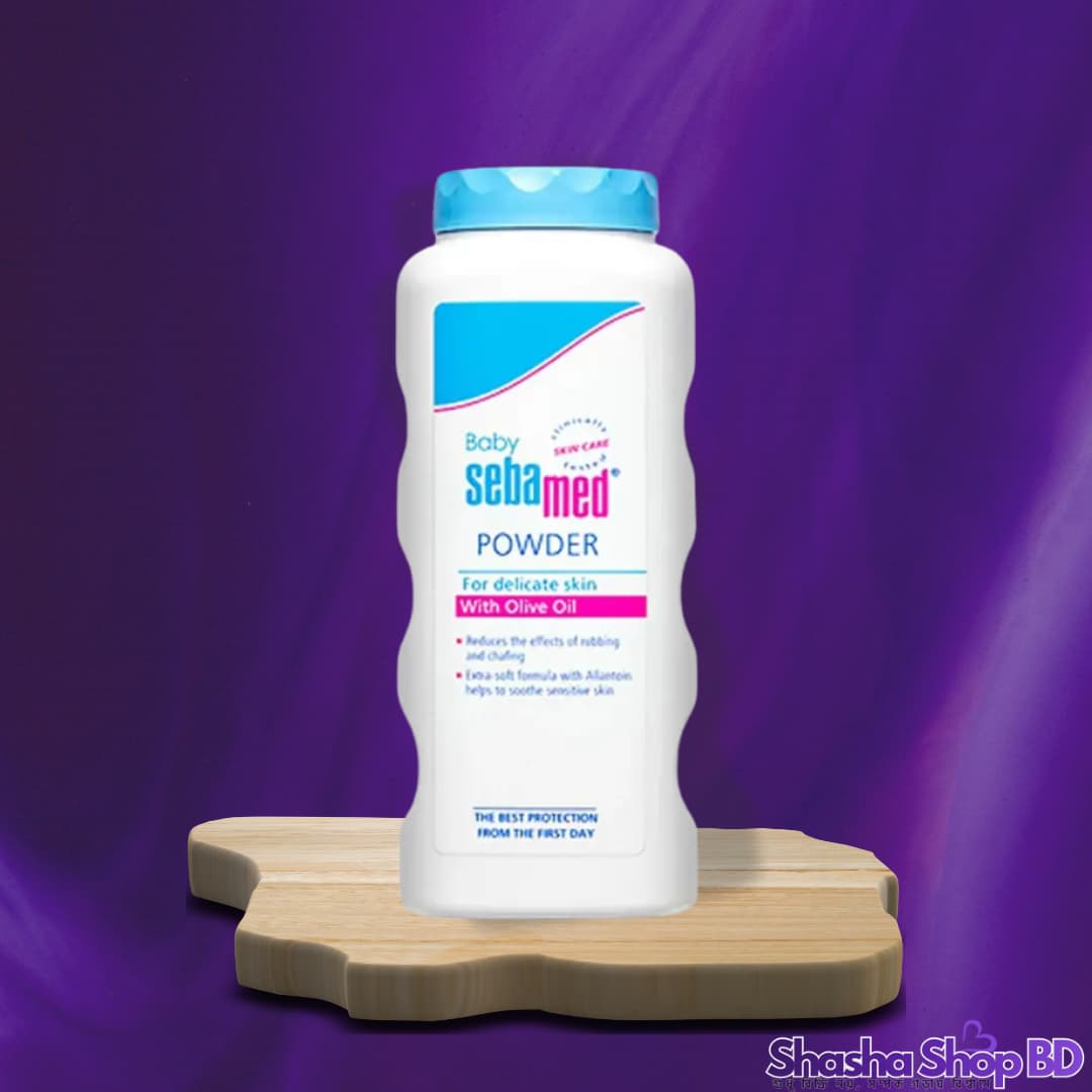 Sebamed Baby Powder – 100g (With Olive Oil & Allantoin – ঘামাচি ও র‍্যাশ মুক্ত ত্বকের জন্য বিশেষজ্ঞ সুরক্ষা!)