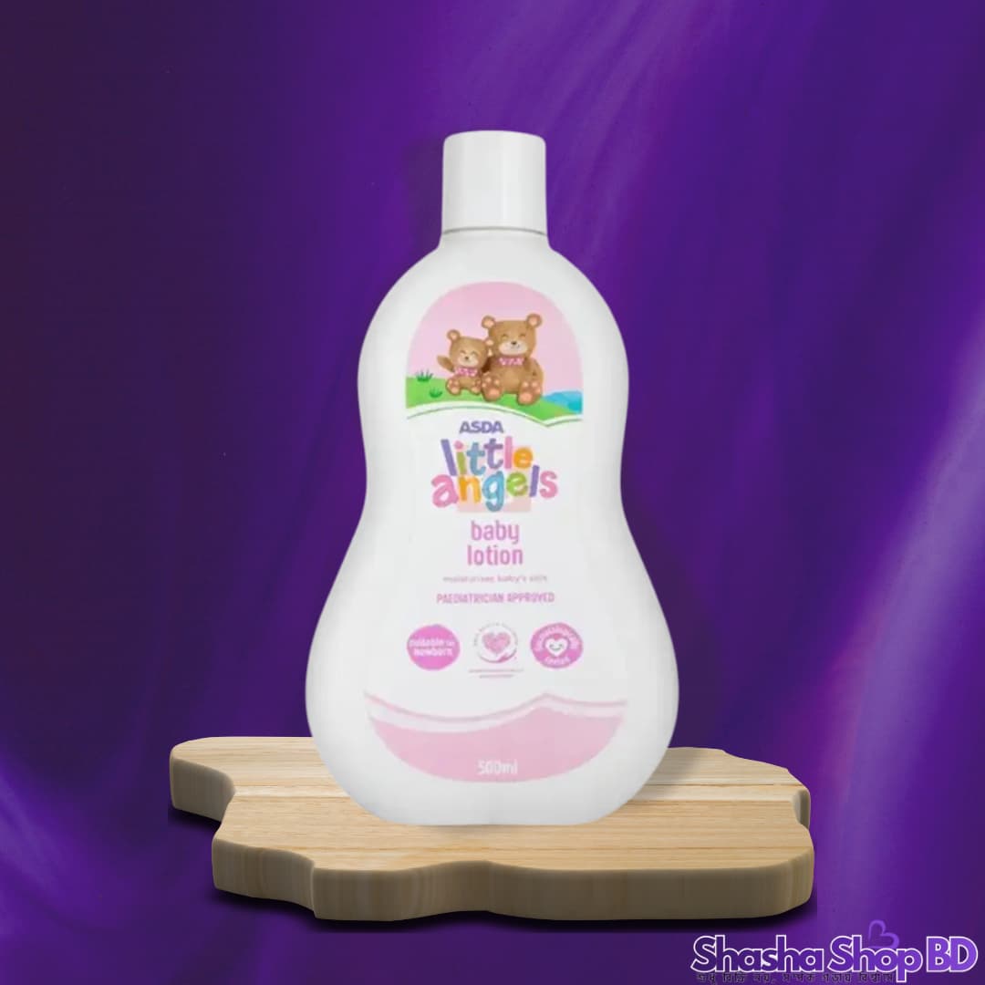 Asda Little Angels Baby Lotion – 500ml (Moisturises Baby's Skin & Paediatrician Approved – শিশুর ত্বকের মখমলে কোমলতায় বিশেষজ্ঞের ছোঁয়া!)