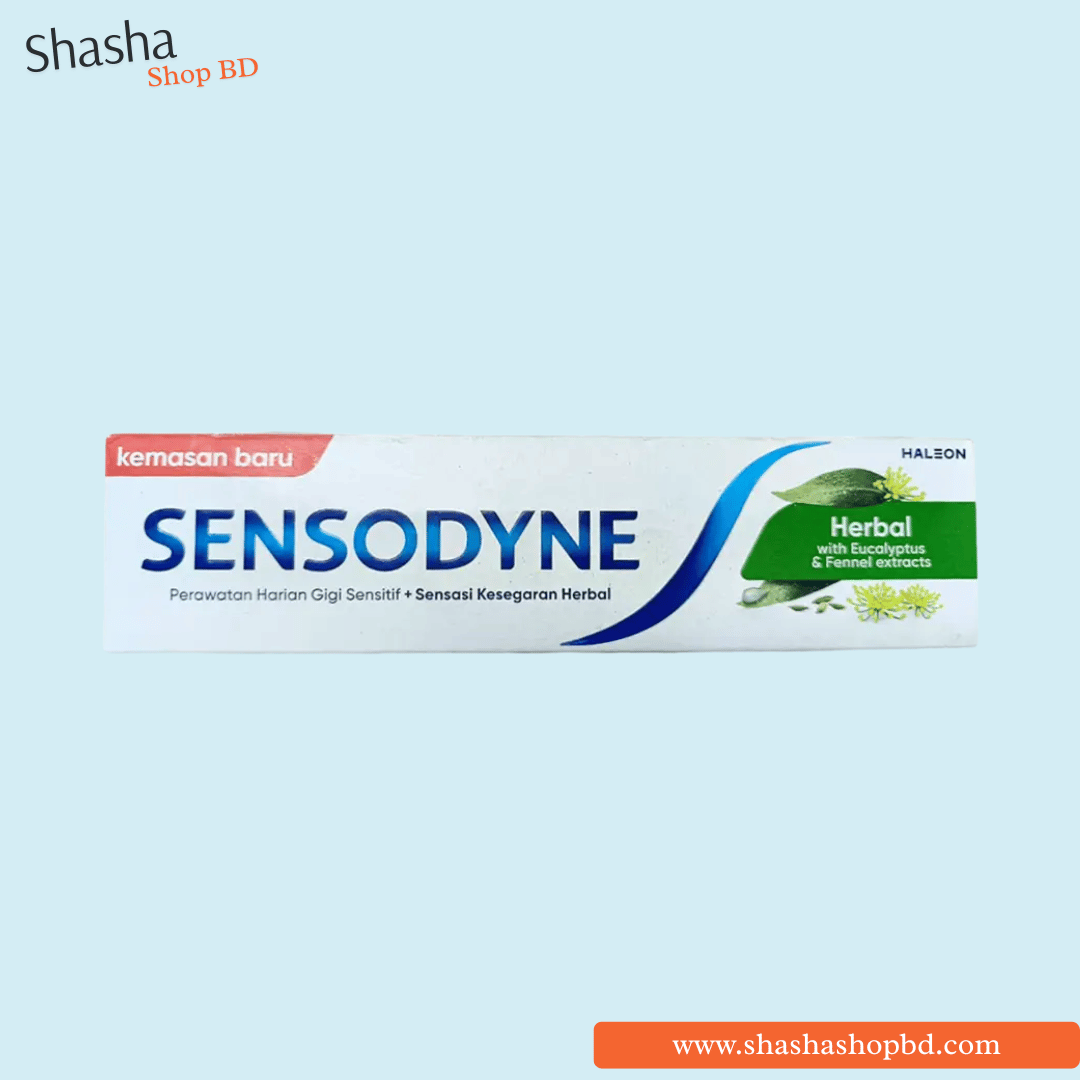 Sensodyne Herbal Toothpaste 100g | সেনসোডাইন হার্বাল টুথপেস্ট | Shasha Shop BD