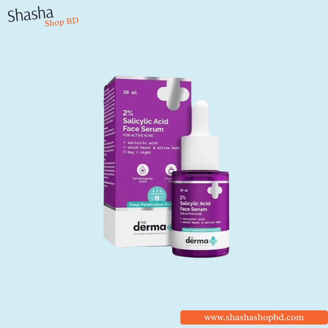 The Derma Co 2% Salicylic Acid Face Serum 30ml | ডার্মা কো স্যালিসাইলিক অ্যাসিড সিরাম | Shasha Shop BD