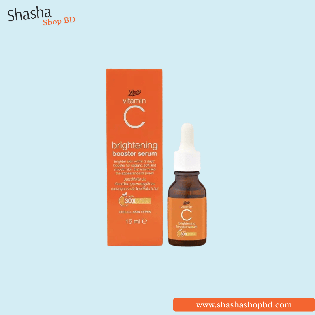 Boots Vitamin C Brightening Booster Serum 15ml | বুটস ভিটামিন সি সিরাম | Shasha Shop BD