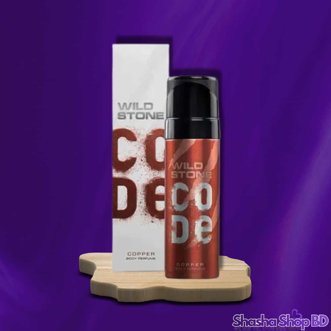 Wild Stone Code Copper Deodorant Body Spray – 120ml (Elegant, Spiced & Sophisticated – আভিজাত্য আর আধুনিক পুরুষত্বের এক অনন্য প্রতিফলন!)