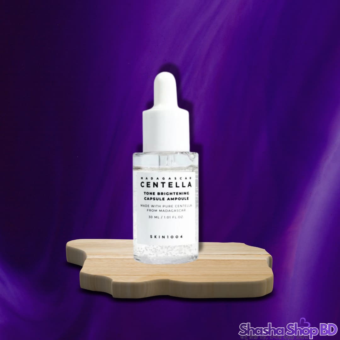 SKIN1004 Madagascar Centella Tone Brightening Capsule Ampoule (30ml) (MadeWhite™, 4% Niacinamide & Triple Brightening – সংবেদনশীল ত্বকের জন্য গ্লাস স্কিন পাওয়ার সেরা সিক্রেট!)