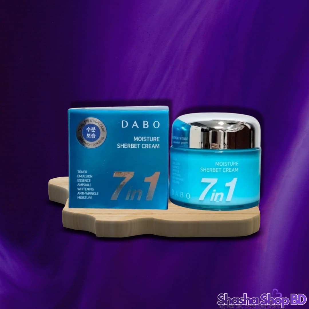 DABO 7 in 1 Moisture Sherbet Cream (100ml) (7 Benefits in 1, Instant Cooling & Deep Hydration – ত্বকের মাল্টি-ভিটামিন কেয়ার ও জাদুকরী সতেজতা!)