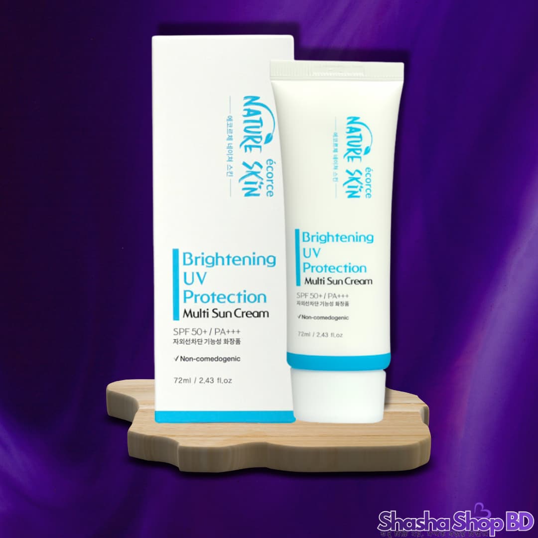 Nature Skin Brightening UV Protection Multi Sun Cream (SPF 50+ PA+++, 3-in-1 Multi Function – রোদের সুরক্ষা, উজ্জ্বলতা এবং বলিরেখা রোধে এক অনন্য সমাধান!)