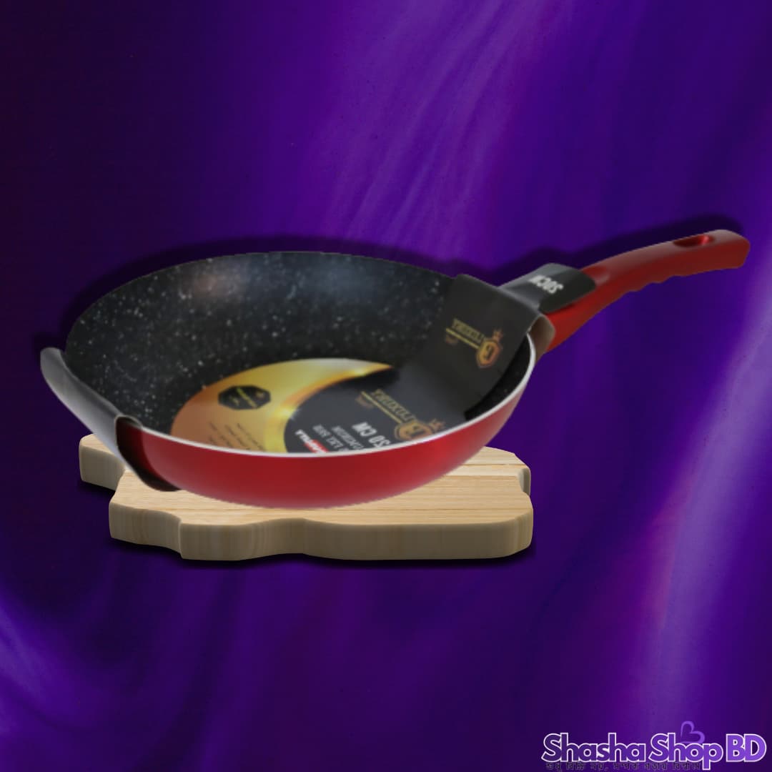 🍳 Luxury Point Aluminum Press Fry Pan - 20 CM (RED1020) (Bold Style & High-Efficiency Cooking – আপনার কিচেনে নিয়ে আসবে আধুনিকতার ছোঁয়া!)