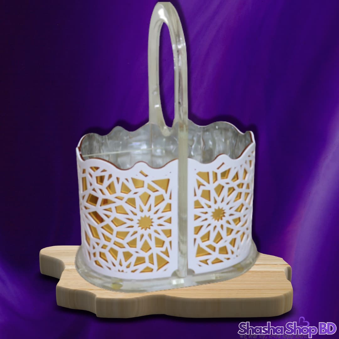 Loocl Oval Shape Cutlery Holder - Gold & Silver (Model: ACC230) (Timeless Beauty & Organized Dining – আপনার ডাইনিং টেবিলকে দিন রাজকীয় আভিজাত্যের ছোঁয়া!)