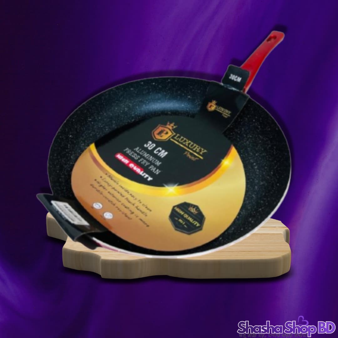 🍳 Luxury Point Aluminum Press Fry Pan - 30 CM (RED1030) (Master the Art of Healthy Cooking – আধুনিক কিচেনের জন্য একটি প্রিমিয়াম ফ্রাই প্যান!)