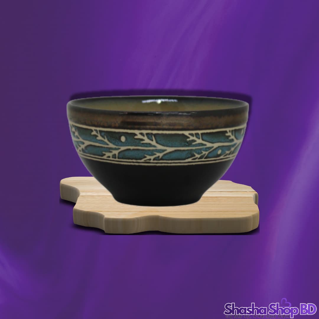 CC Premium Artistic Ceramic Bowl - 4.8 Inch (1 Pcs) (Elegant Dining, Rustic Charm – আপনার ডাইনিং টেবিলে নিয়ে আসুন শৈল্পিক আভিজাত্য!)