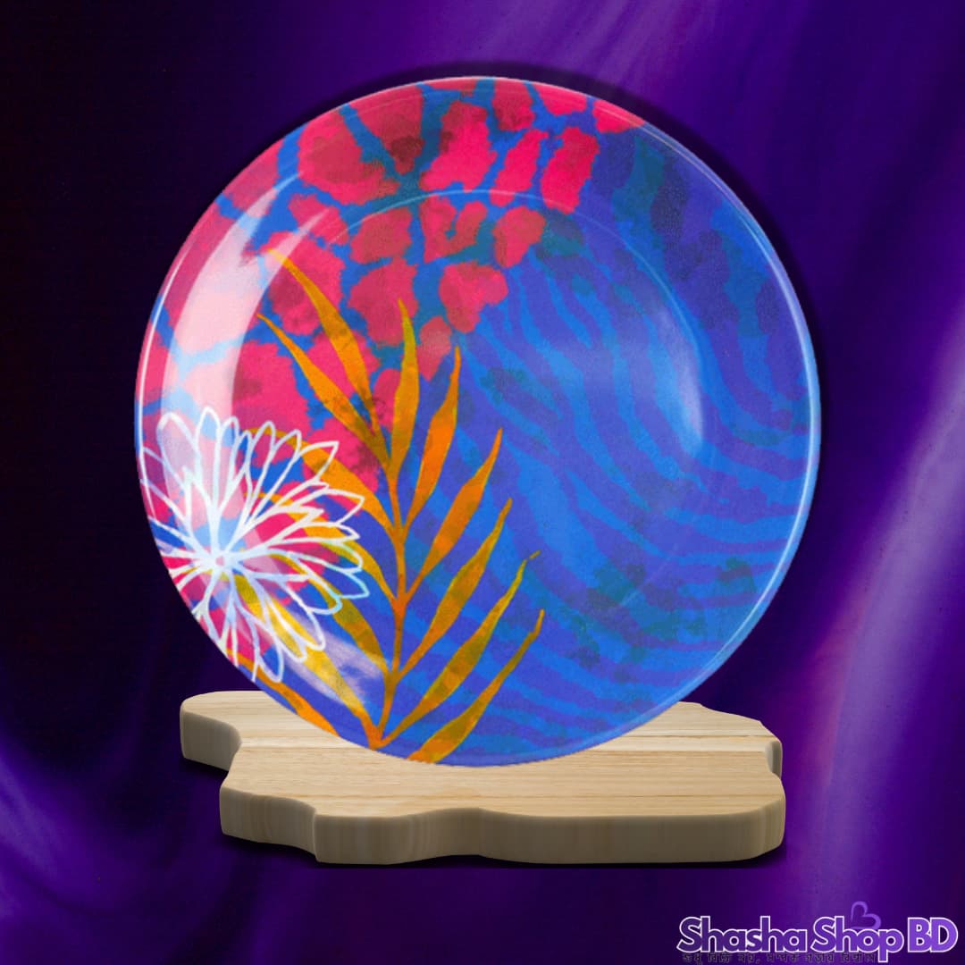 🍽️ Gibson Home Psycho Tropical Dessert Plate Set (4 Pcs) - 9 Inch (Vibrant Dining, Tropical Vibes – আপনার ডাইনিং টেবিলে নিয়ে আসুন রঙের উৎসব!)