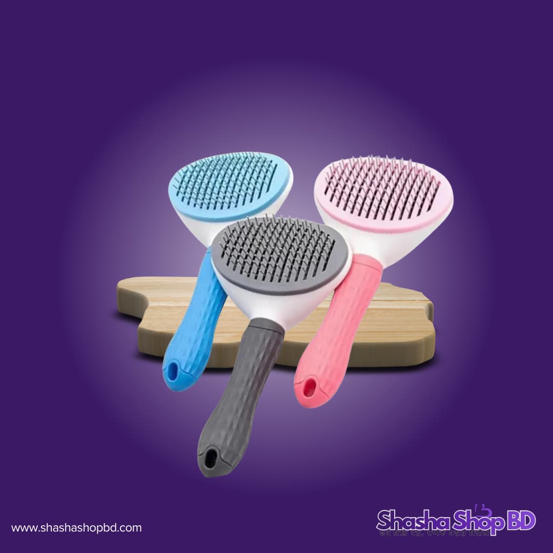🐾 Cleanpets Pet Grooming Brushes For Dog & Cat (Multi Color) (Professional Deshedding, Self-Cleaning & Gentle Massage – আপনার পোষা প্রাণীর পশম থাকুক ঝরঝরে ও উজ্জ্বল!)