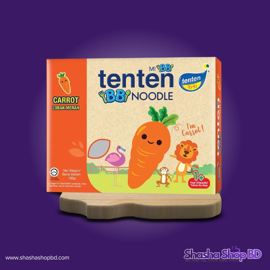 🍜 Tenten Baby Carrot Noodle (150g) (Healthy, Tasty & Halal – গাজরের পুষ্টিতে আপনার সোনামণির প্রিয় নাস্তা!)